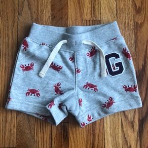 baby gap | gray crab sweat shorts | size 6-12 mo